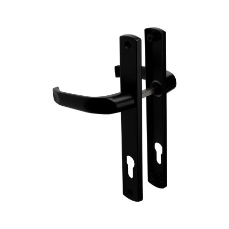 Klamka aluminiowa do drzwi z szyldem - H 234, L 32 mm, czarna
