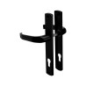 Klamka aluminiowa do drzwi z szyldem 90  - H 234  x L 32, czarna