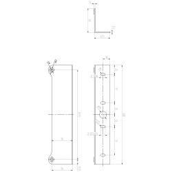 Kaseta elektrozaczepu - o wysokości 280 mm, w kolorze czarnym