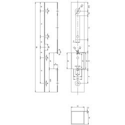 Kaseta elektrozaczepu - o wysokości 280 mm, w kolorze czarnym