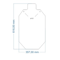 Cel strzelecki TORSO IDPA - HARDOX 500